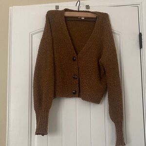 It's Our Time Cozy Brown Cardigan Sweater